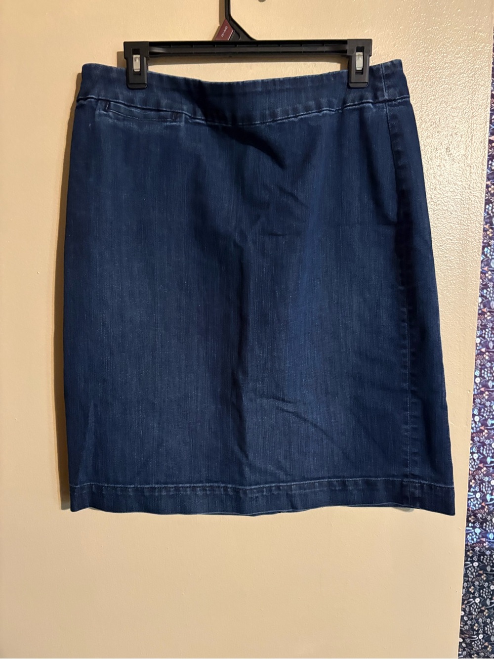 Coldwater Creek Navy Denim Pencil Skirt